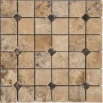 SUN FLOWER -ARIZONA NOCE MOSAIC 2X2